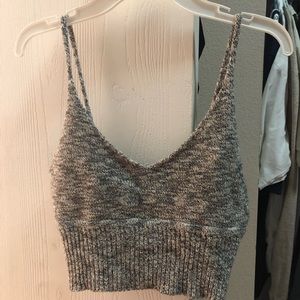 Gray Crop Top